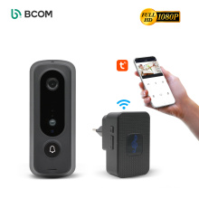 1080P wifi video doorbell with chime wireless rechargale baterry smart access control system